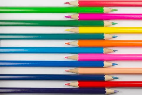 Crayons as background picture. Stock Photos