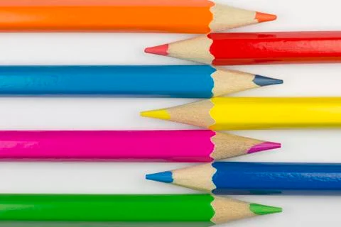 Crayons as background picture. Stock Photos