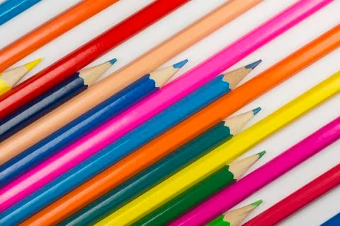 Crayons as background picture. Stock Photos