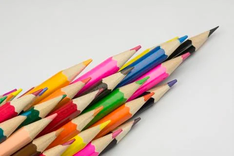 Crayons as background picture. Stock Photos