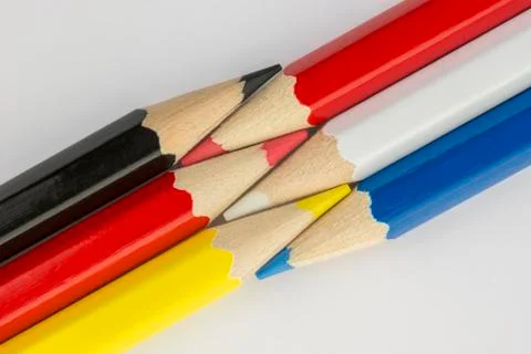Crayons as background picture. Stock Photos