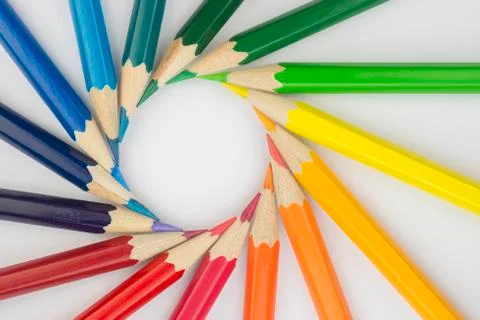 Crayons as background picture. Stock Photos