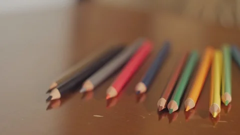 Crayons colored Video stock 86401708