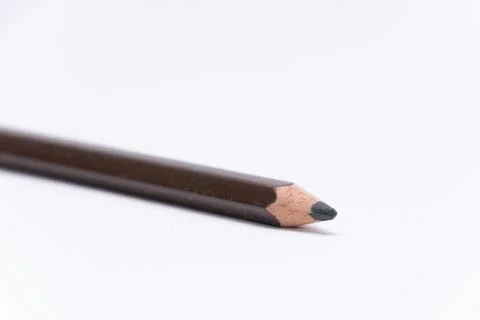 Crayons colored pencil in different colors crayon pen brown Stock Photos
