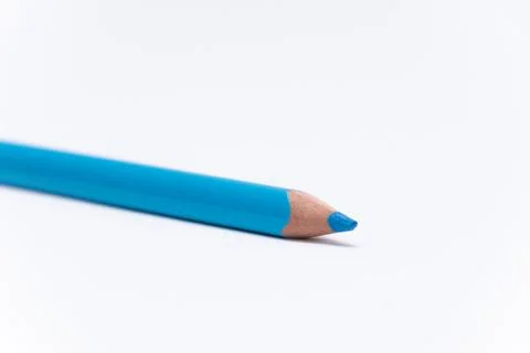 Crayons colored pencil in different colors crayon pen light blue Stock Photos