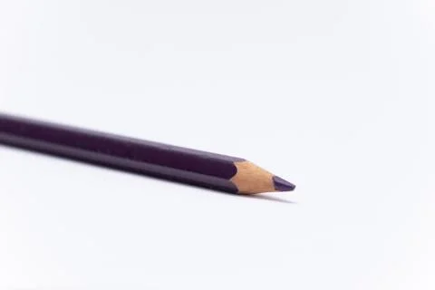 Crayons colored pencil in different colors crayon pen purple Stock Photos