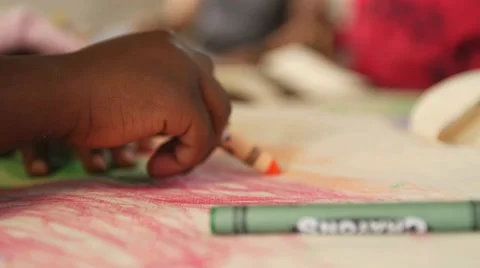 Crayons coloring tight shot Video stock 54708412