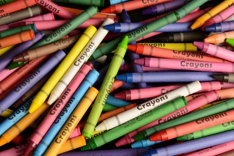 Crayons Full Frame Background Stock Photos