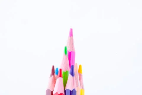 Crayons grouping Stock Photos