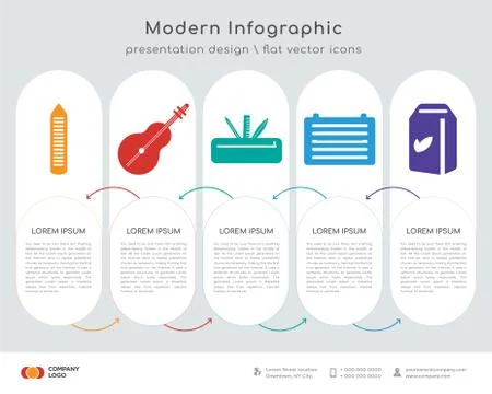 Crayons infographics design Stock Illustration