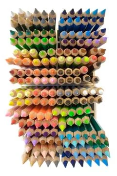 Crayons Isolated on a White Background Photos