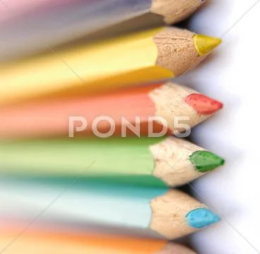 Crayons paint crayon colours colors component Stock Photos