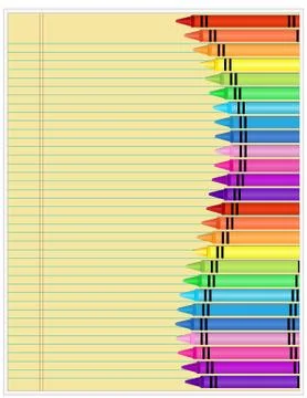 Crayons on Paper 스톡 일러스트