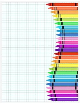 Crayons on Paper 스톡 일러스트