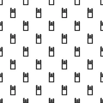 Crayons pattern, simple style Stock Illustration
