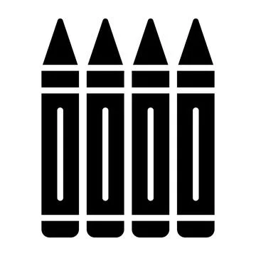 Crayons Vector Icon Design Illustration Stock Illustration