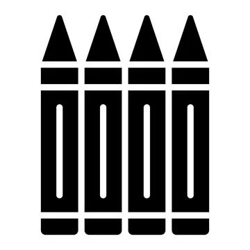 Crayons Vector Icon Design Illustration Stock Illustration