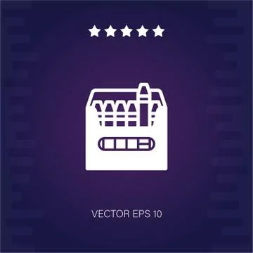 Crayons vector icon Stock Illustration