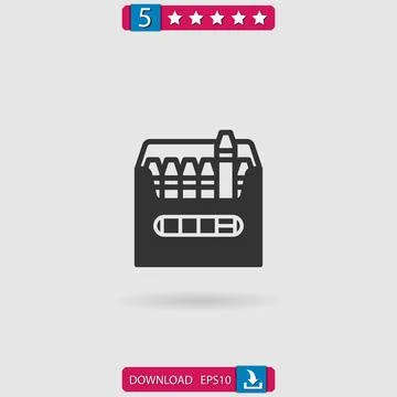 Crayons vector icon Stock Illustration