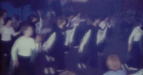 Crazy 70s Dance Group Fun 70s 16mm Stock Footage 46784224