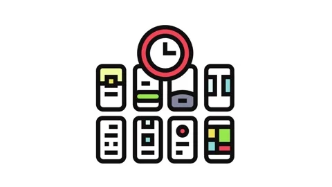 Crazy 8s ux ui design color icon animation Video stock 326102530
