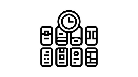 Crazy 8s ux ui design line icon animation Stock Footage 326129729