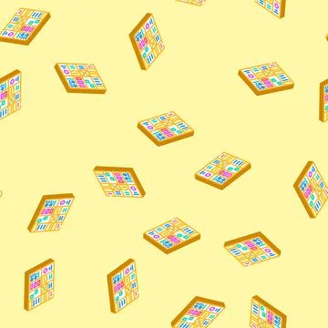 Crazy 8s ux ui design isometric icon seamless pattern Stock Illustration