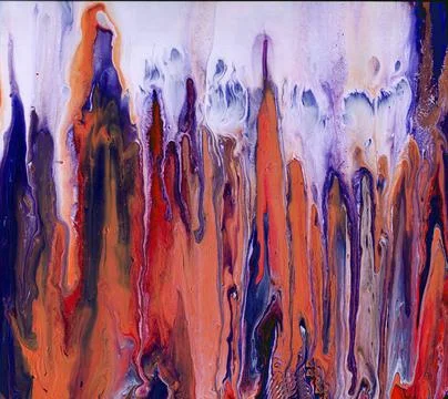 Crazy abstract background with Fluid Art drips effect texture. Stock Illustration