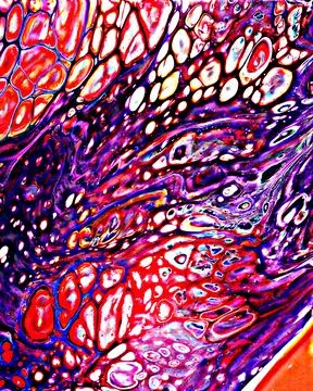 Crazy abstract detailing background with Fluid Art bubbles texture. Stock Illustration