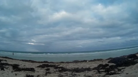 Crazy Beautiful Complex Clouds Time Lapse Over Miami Beach 스톡 동영상 50053162