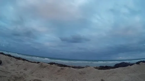 Crazy Beautiful Complex Clouds Time Lapse Over Miami Beach 02 스톡 동영상 50053177