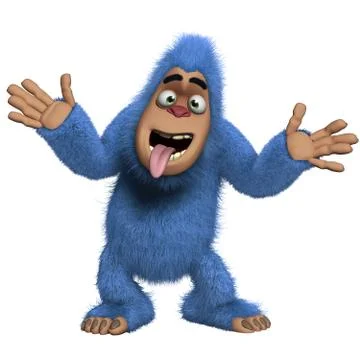 Crazy blue yeti 스톡 일러스트