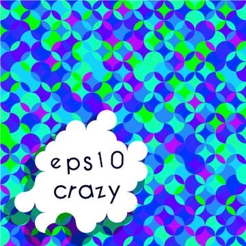Crazy bright multicolored pattern of circle segments 库存插图
