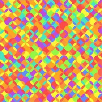 Crazy bright multicolored pattern of circle segments Stock Illustration