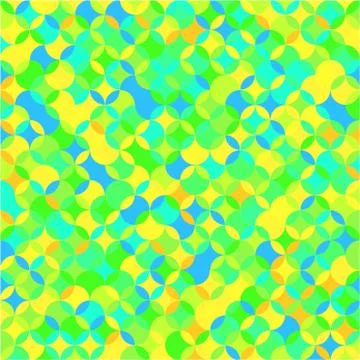 Crazy bright multicolored pattern of circle segments Stock Illustration