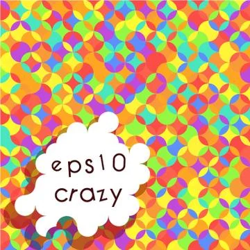 Crazy Bright Multicolored Pattern Illustrazione stock