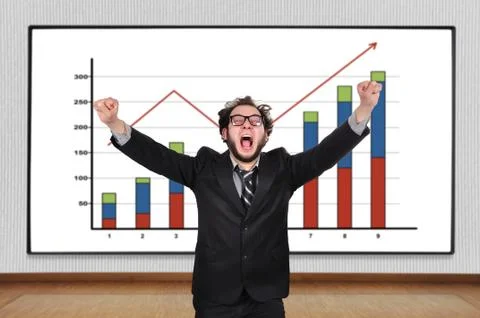 Crazy  businessman Stock Photos