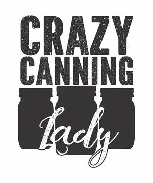 Crazy canning lady Illustrazione stock
