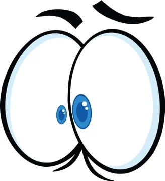 Crazy Cartoon Eyes Stock Illustration