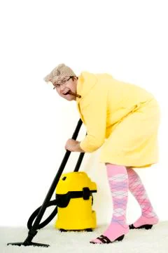 Crazy cleaner Stock Photos