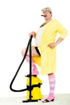 Crazy cleaner Stock Photos