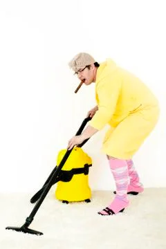 Crazy cleaner Stock Photos