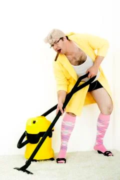 Crazy cleaner Stock Photos