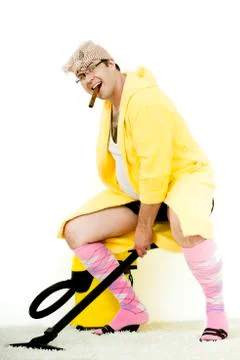 Crazy cleaner Stock Photos