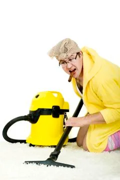 Crazy cleaner Stock Photos