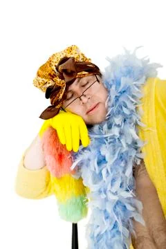 Crazy cleaner Stock Photos