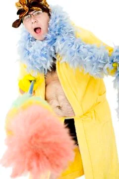 Crazy cleaner Stock Photos