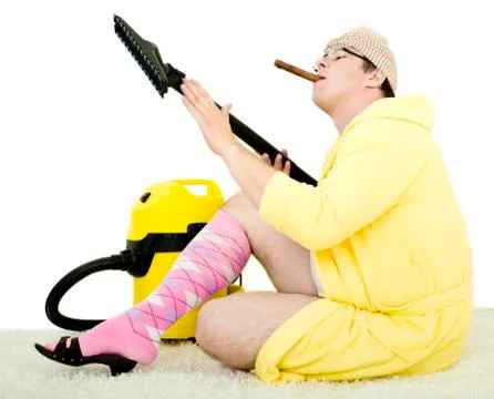Crazy cleaner Stock Photos