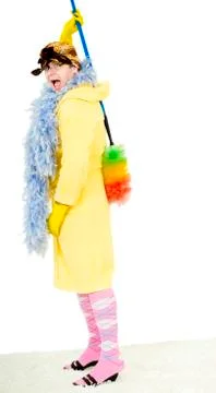 Crazy cleaner Stock Photos