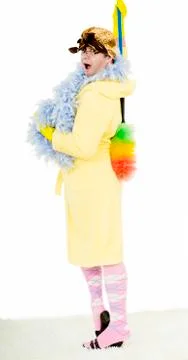 Crazy cleaner Stock Photos